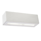 Ceramic Up-Down Wall Light with Rectangular Shade – White