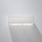 Ceramic Up-Down Wall Light with Rectangular Shade – White