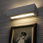 Ceramic Up-Down Wall Light with Rectangular Shade – White