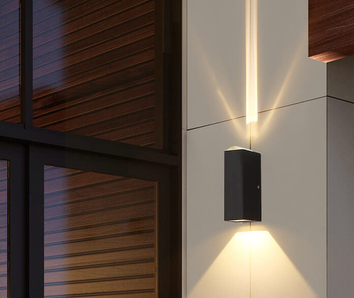 Scandi Up-Down LED Outdoor Wall Light – Black, Dimmable Options