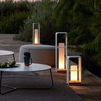 Rectangular Solar Outdoor Lantern with Frosted Glass – Black