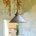 Vintage Industrial Cone Pendant Light – Rustic Finish