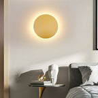 Minimalist round halo LED wall sconce