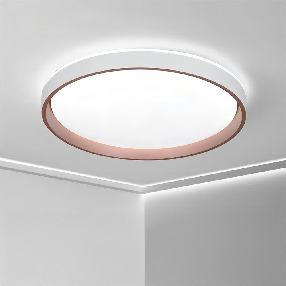Modern Round LED Flush Mount Ceiling Light – Dimmable Options