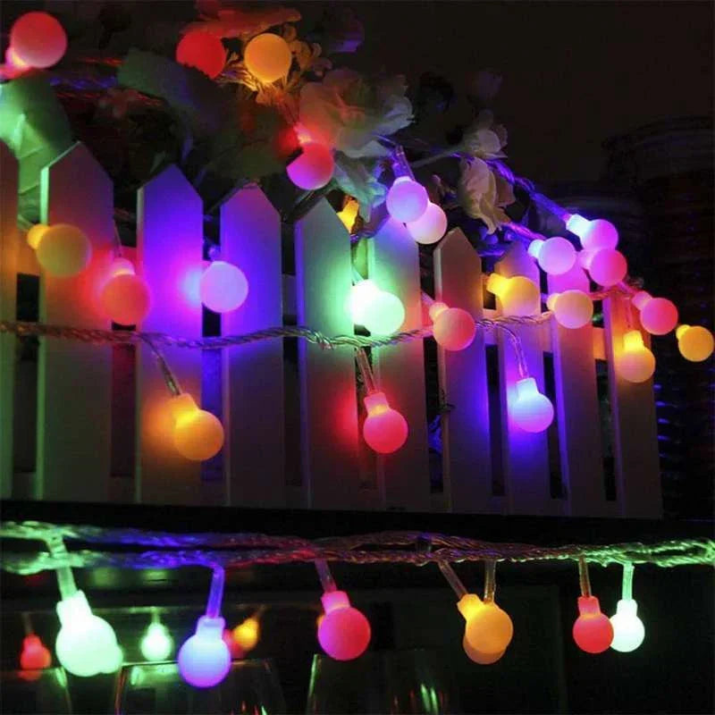 Solar LED Outdoor String Lights – Warm White or Multicolor