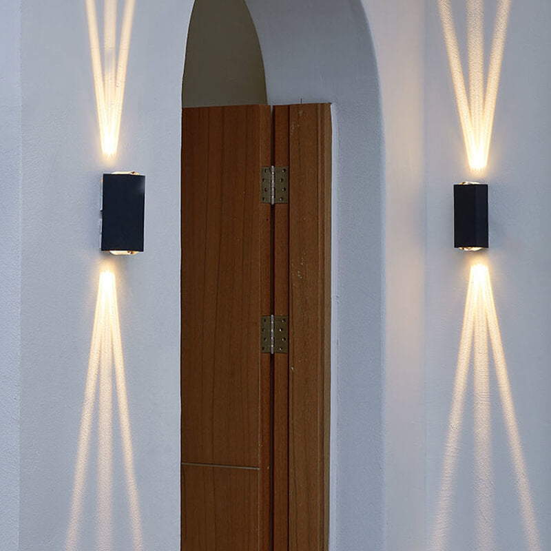 Scandi Up-Down LED Outdoor Wall Light – Black, Dimmable Options