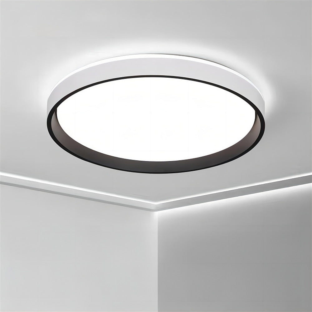 Modern Round LED Flush Mount Ceiling Light – Dimmable Options