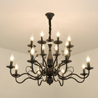 Flemish-Style Curved Arm Chandelier – 6, 12 or 16 Lights