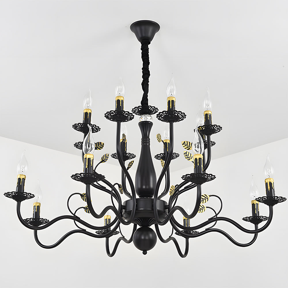 Flemish-Style Curved Arm Chandelier – 6, 12 or 16 Lights