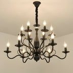 Flemish-Style Curved Arm Chandelier – 6, 12 or 16 Lights