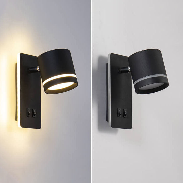 Adjustable LED Spotlight Wall Sconce with Ambient Backlight