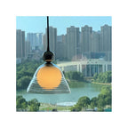 Double-Layer Ribbed Glass Bell Pendant Light