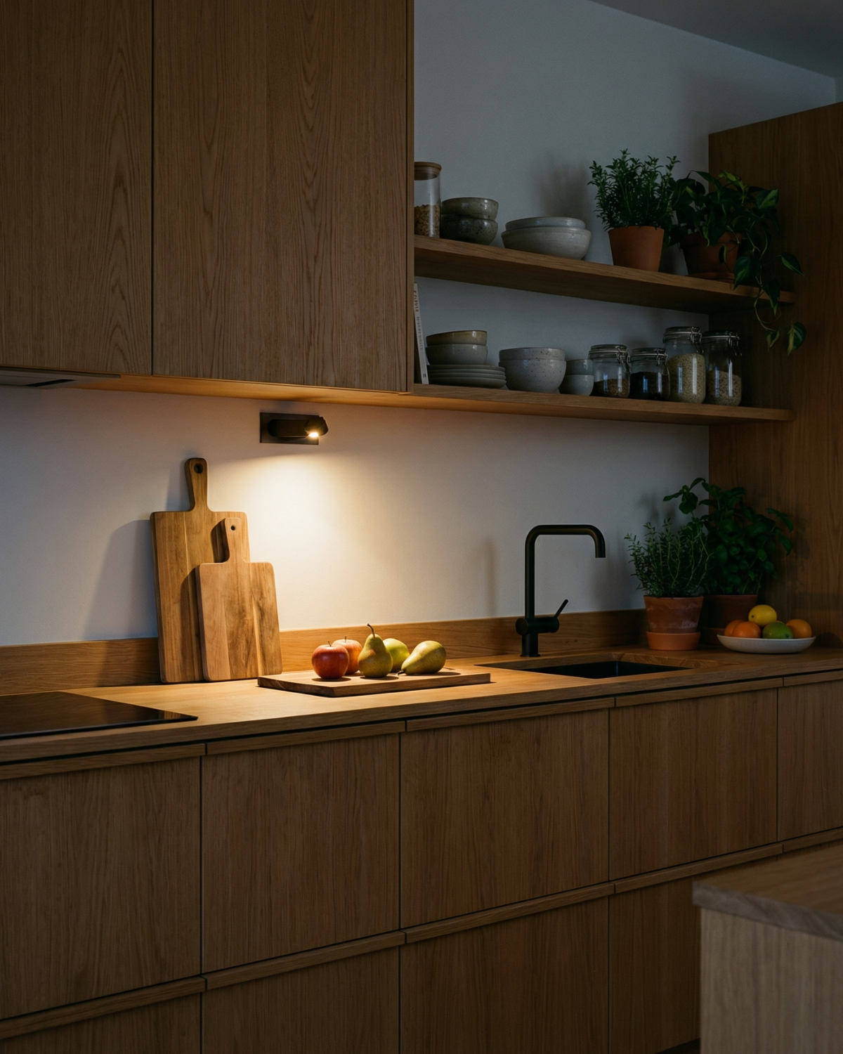 Semi-Circle LED Wall Light – Gold or Dark Grey