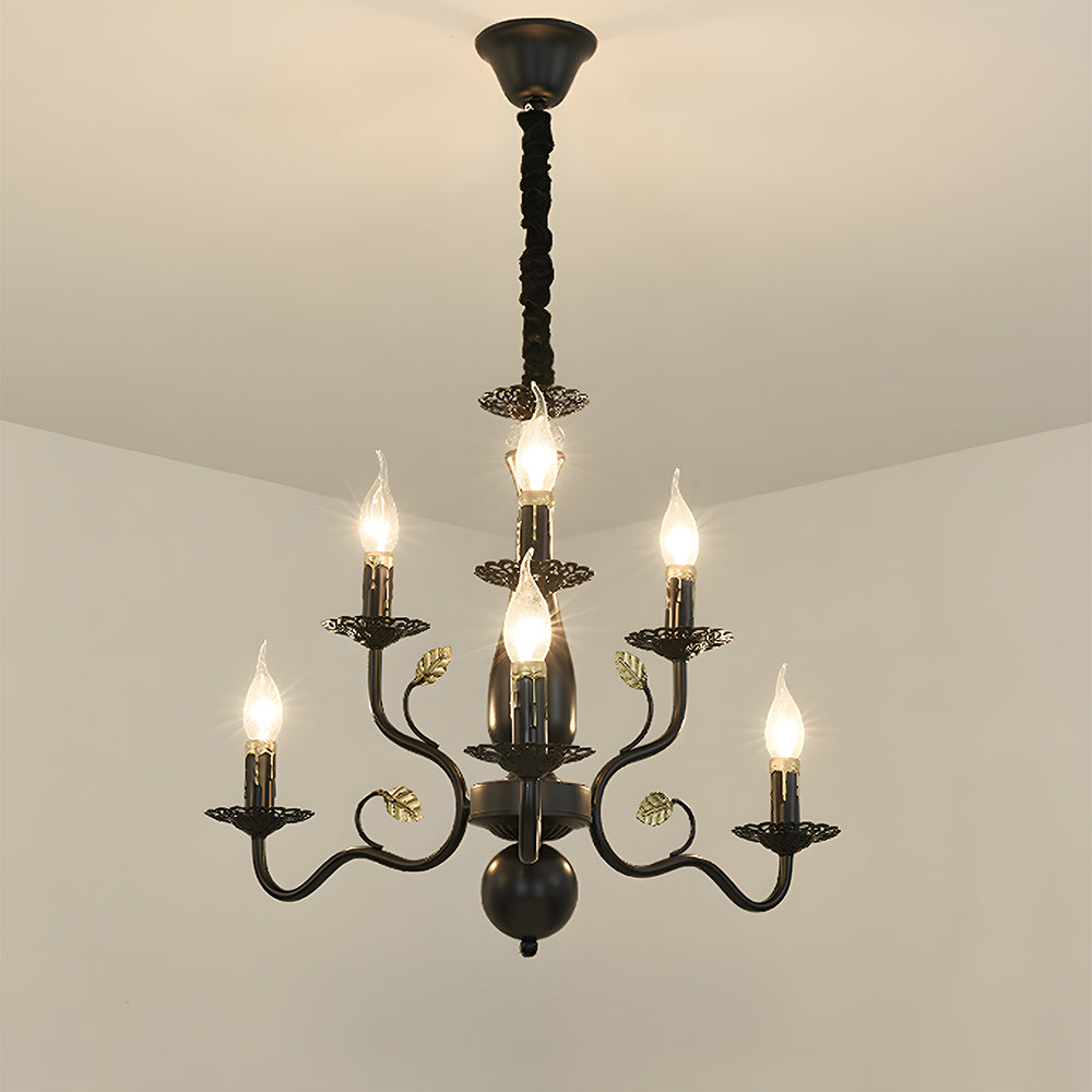 Flemish-Style Curved Arm Chandelier – 6, 12 or 16 Lights