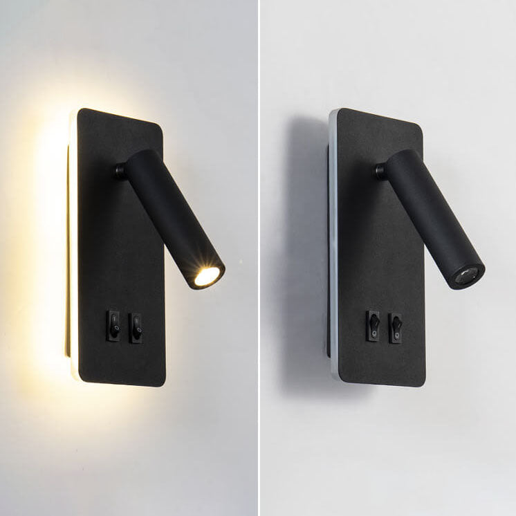 Adjustable LED Spotlight Wall Sconce with Ambient Backlight