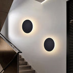 Minimalist Round Halo LED Wall Sconce – Black, White or Gold