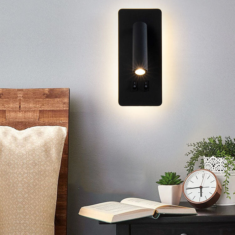 Adjustable LED Spotlight Wall Sconce with Ambient Backlight