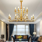Flemish-Style Curved Arm Chandelier – 6, 12 or 16 Lights