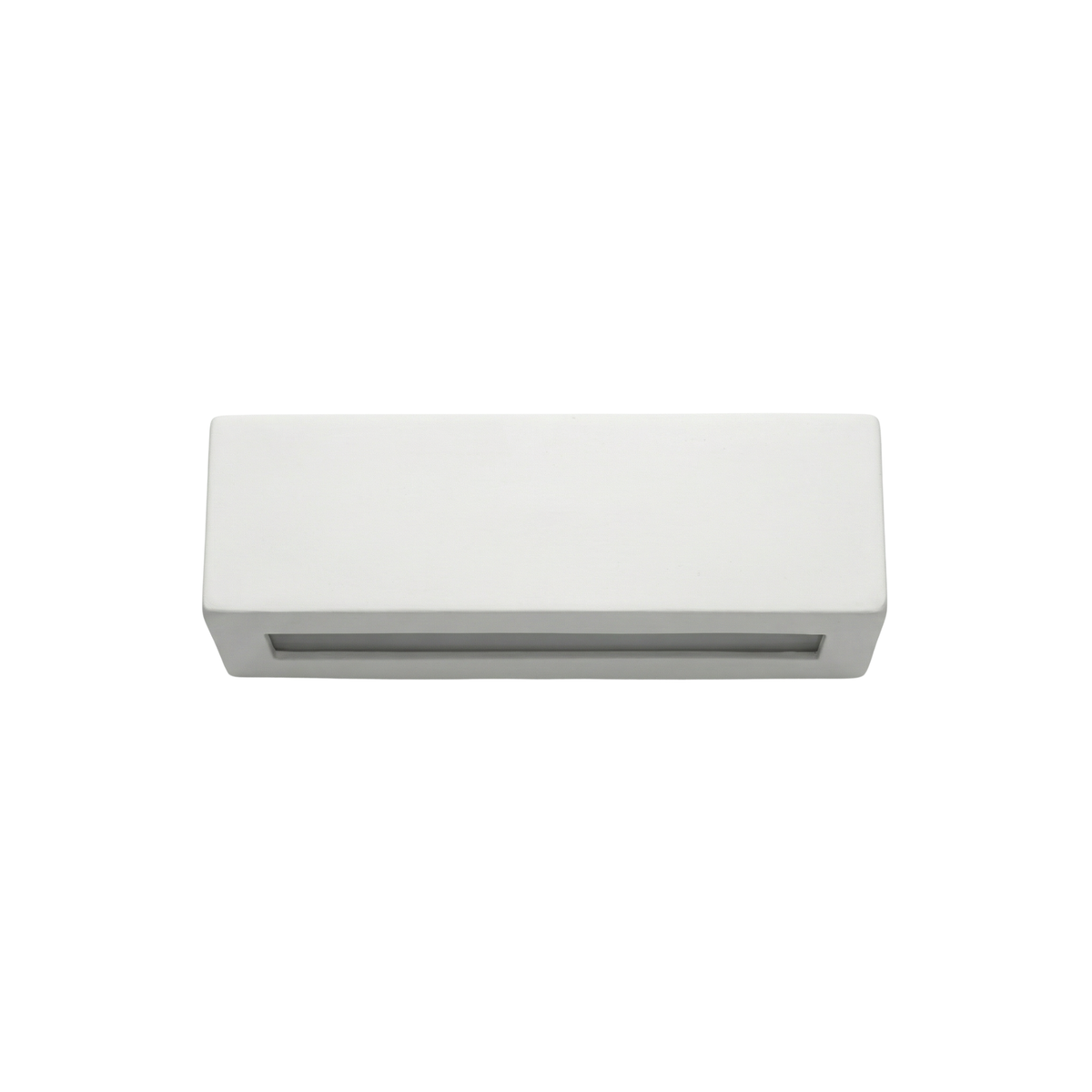 Ceramic Up-Down Wall Light with Rectangular Shade – White