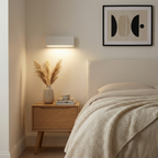 White ceramic up-down wall light