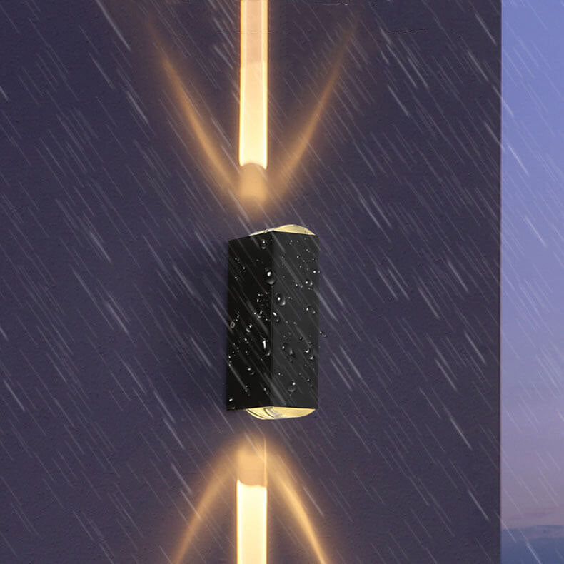 Scandi Up-Down LED Outdoor Wall Light – Black, Dimmable Options