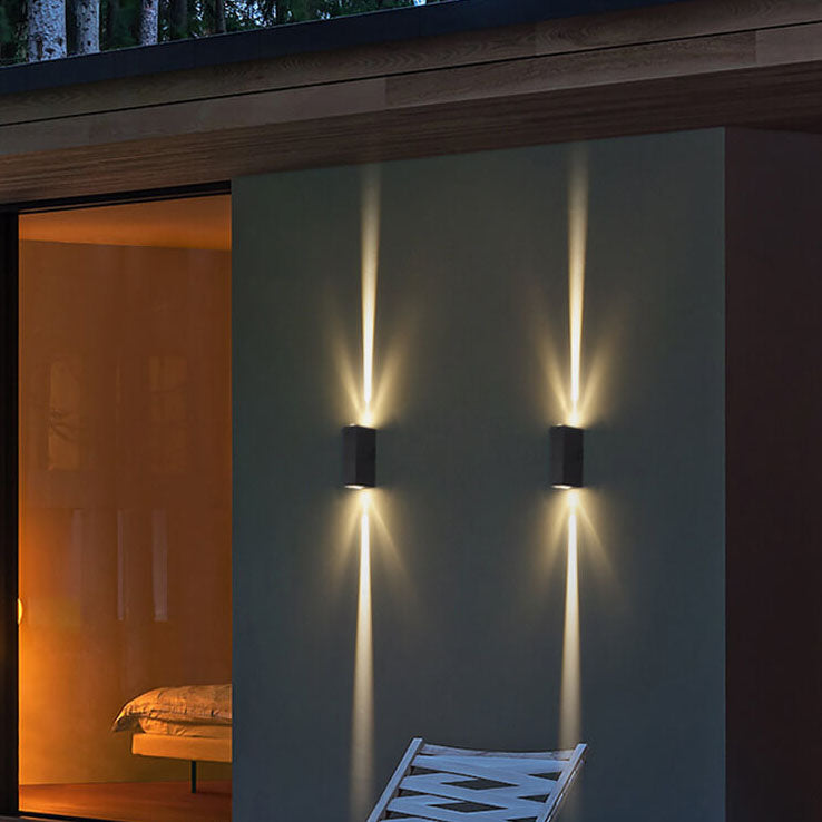 Scandi Up-Down LED Outdoor Wall Light – Black, Dimmable Options