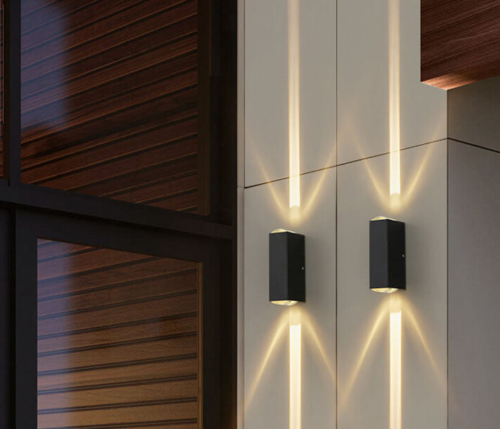 Scandi Up-Down LED Outdoor Wall Light – Black, Dimmable Options