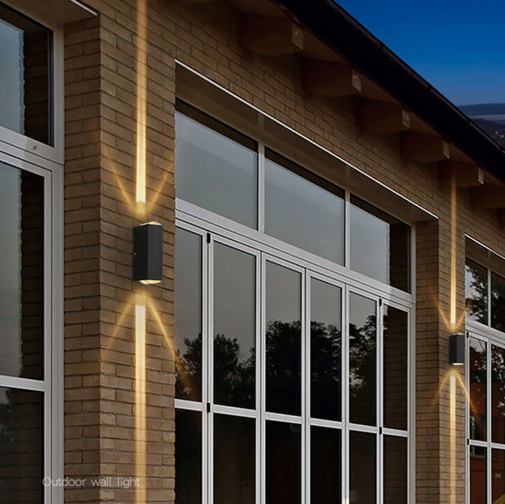 Scandi Up-Down LED Outdoor Wall Light – Black, Dimmable Options