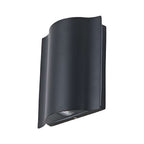 Modern Wave LED Outdoor Wall Light – Black