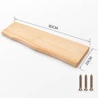 Live-Edge Acacia Wood Wall Shelf – Industrial Brackets