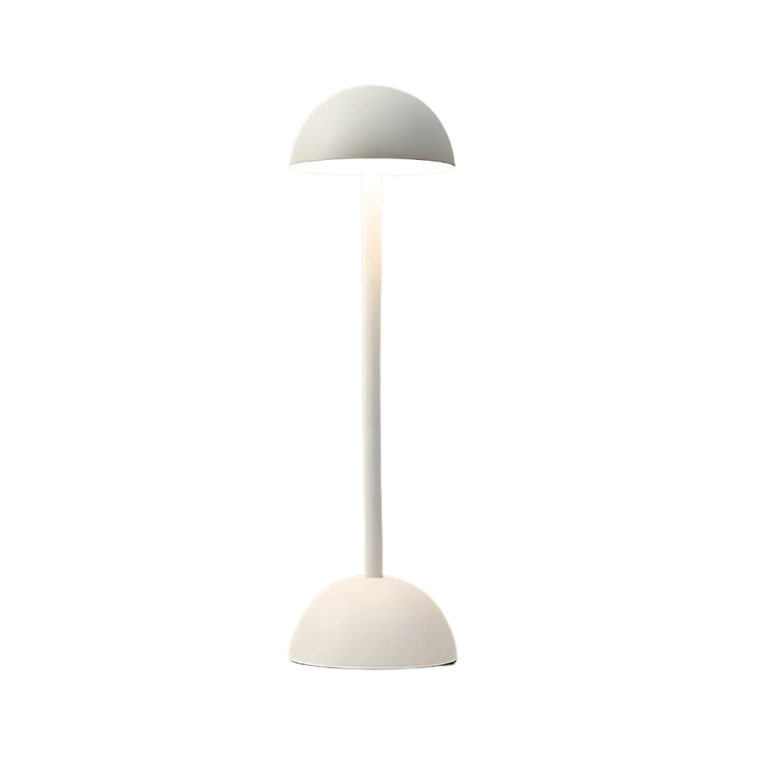 Rechargeable Cordless LED Table Lamp with Dome Shade & Touch Dimmer