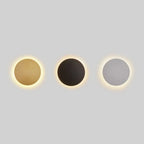 Minimalist Round Halo LED Wall Sconce – Black, White or Gold