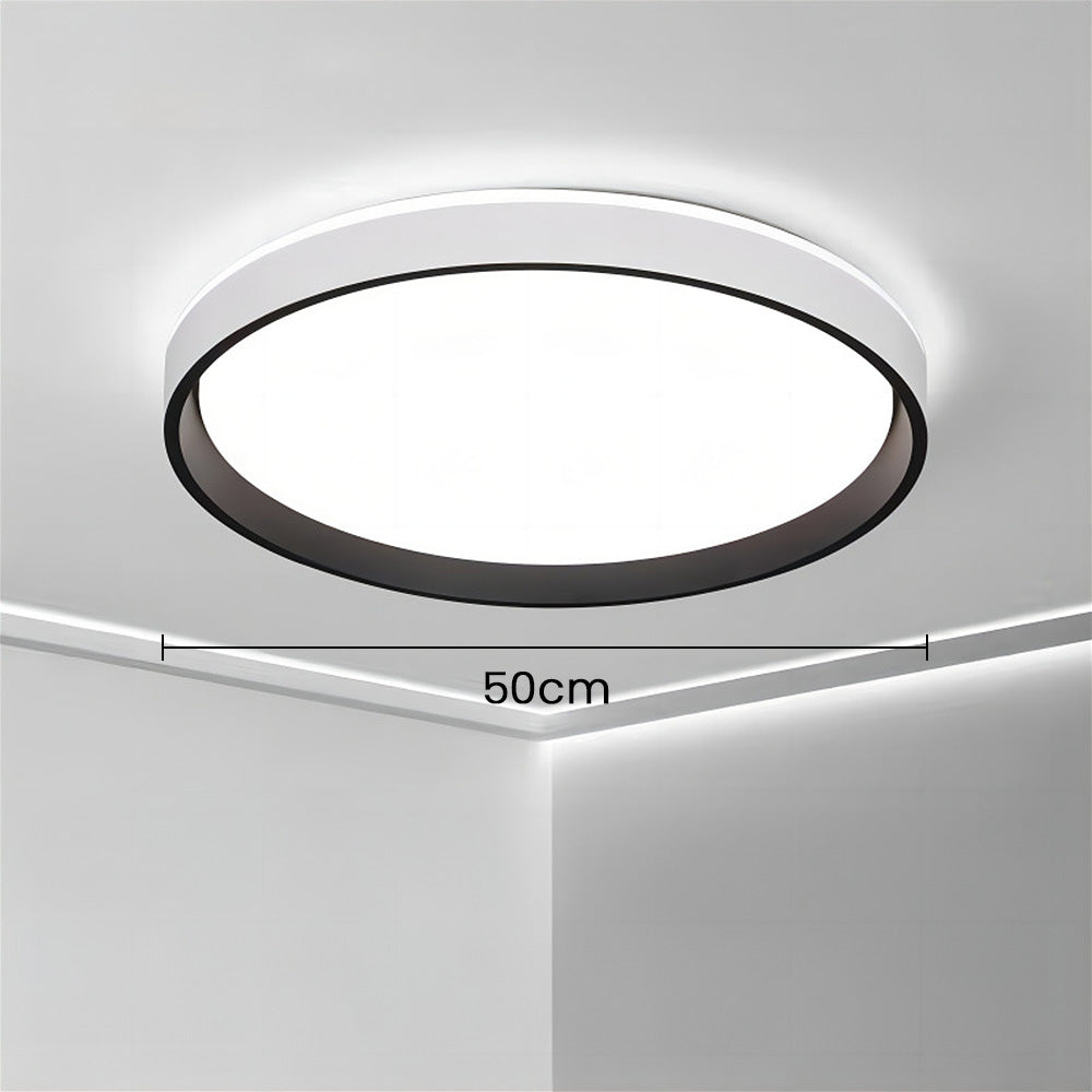 Modern Round LED Flush Mount Ceiling Light – Dimmable Options