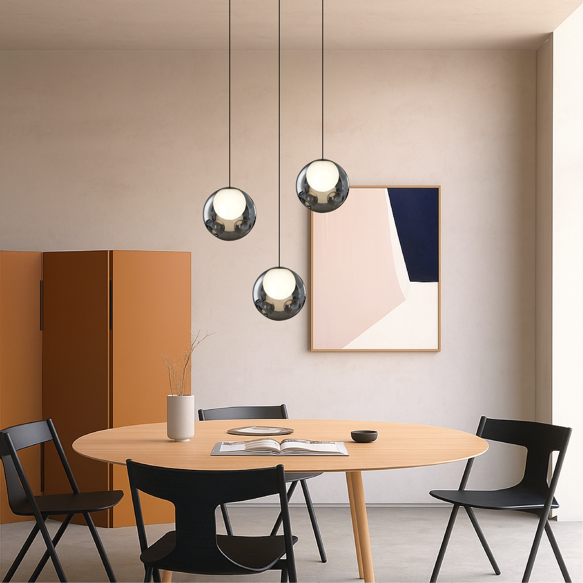 Glossy Glass Mini Pendant Light – 6.3"
