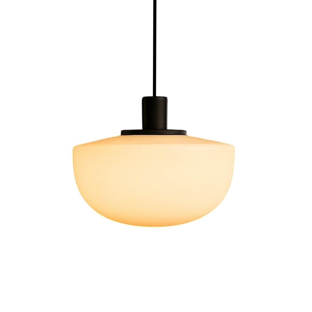 Contemporary Curved Resin Pendant Light
