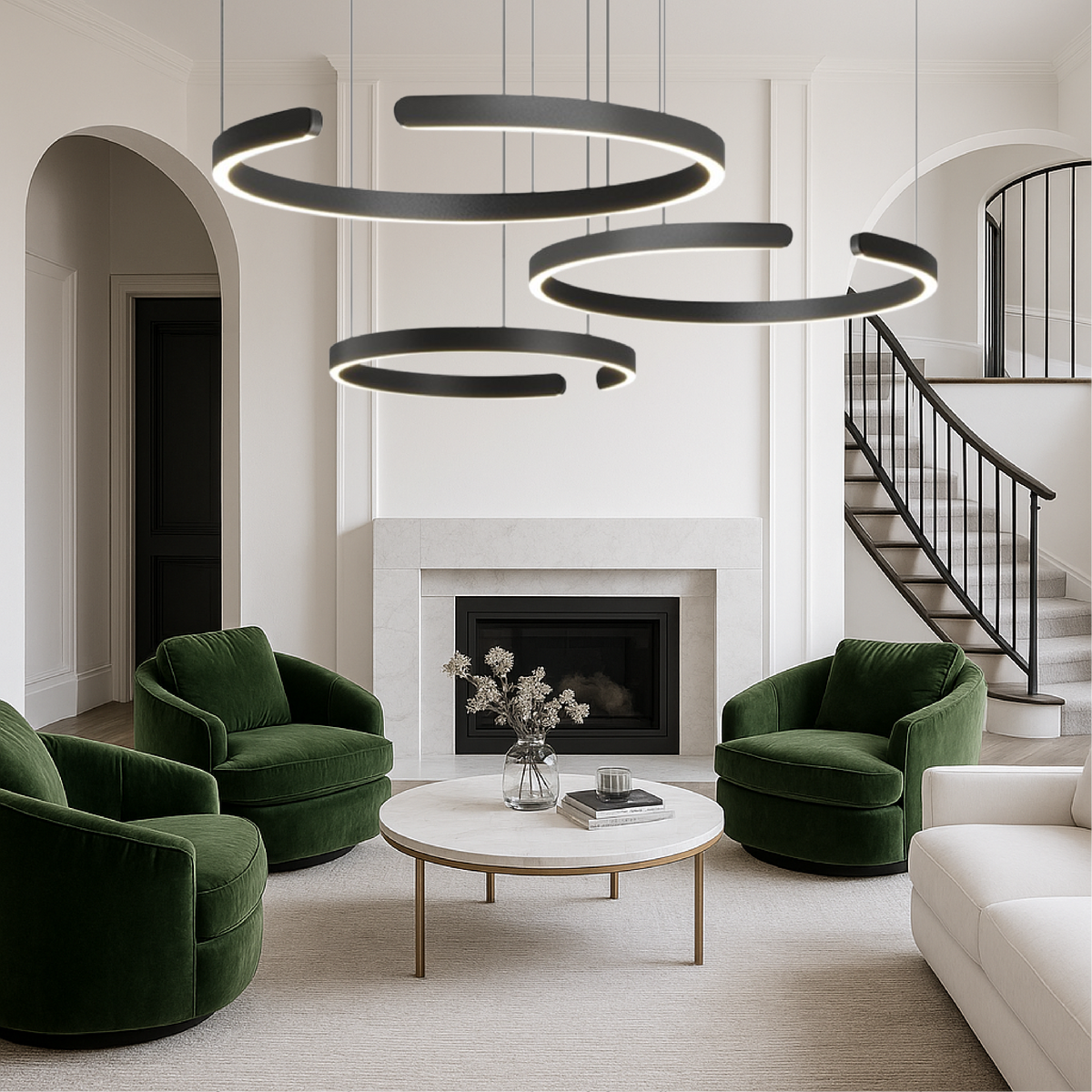3-Ring LED Scandinavian Pendant Light