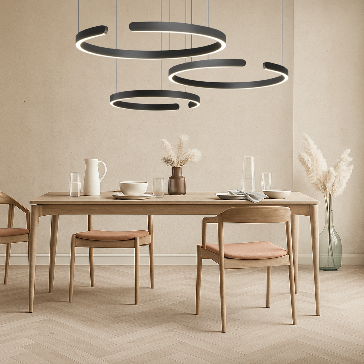 3-Ring LED Scandinavian Pendant Light