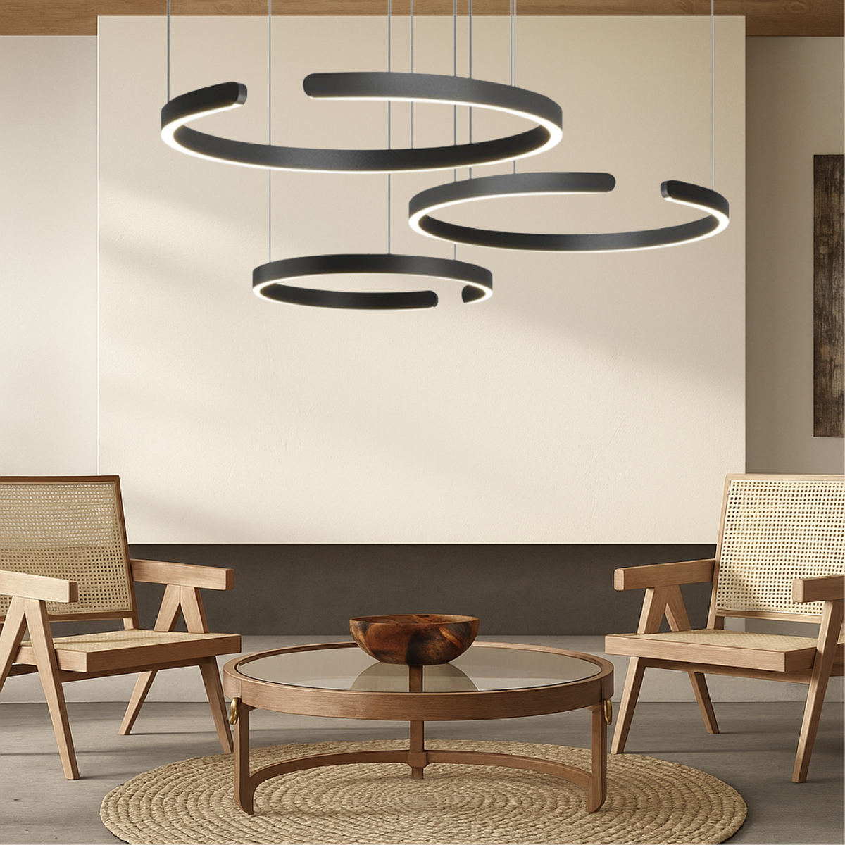 3-ring LED Scandinavian pendant light