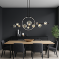 Clear glass kitchen table chandelier