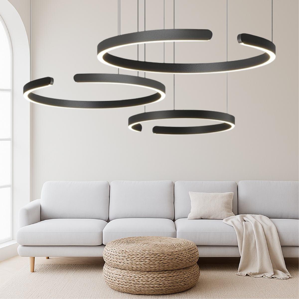 3-Ring LED Scandinavian Pendant Light