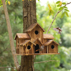 Rustic Wooden Hanging Birdhouse