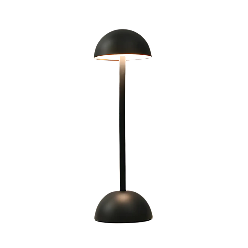Rechargeable Cordless LED Table Lamp with Dome Shade & Touch Dimmer