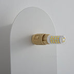 Minimalist Nordic Globe Wall Sconce with Oval Backplate