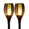 Solar flickering flame garden light