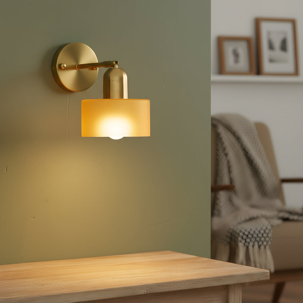 Bauhaus Colored Glass Wall Lamp