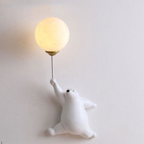 Bear Balloon Wall Lamp for Kids' Rooms