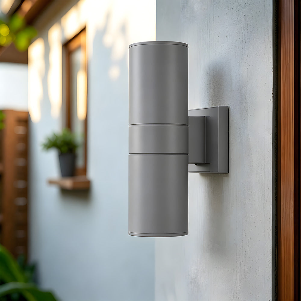 Cylinder LED Outdoor Wall Light – IP65, Up-Down Beam