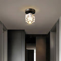 Mini crystal flush mount chandelier