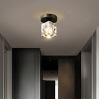 Mini crystal flush mount chandelier