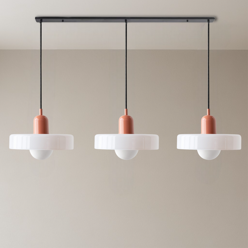 Bauhaus Triple Glass Pendant Light – 39" Wide